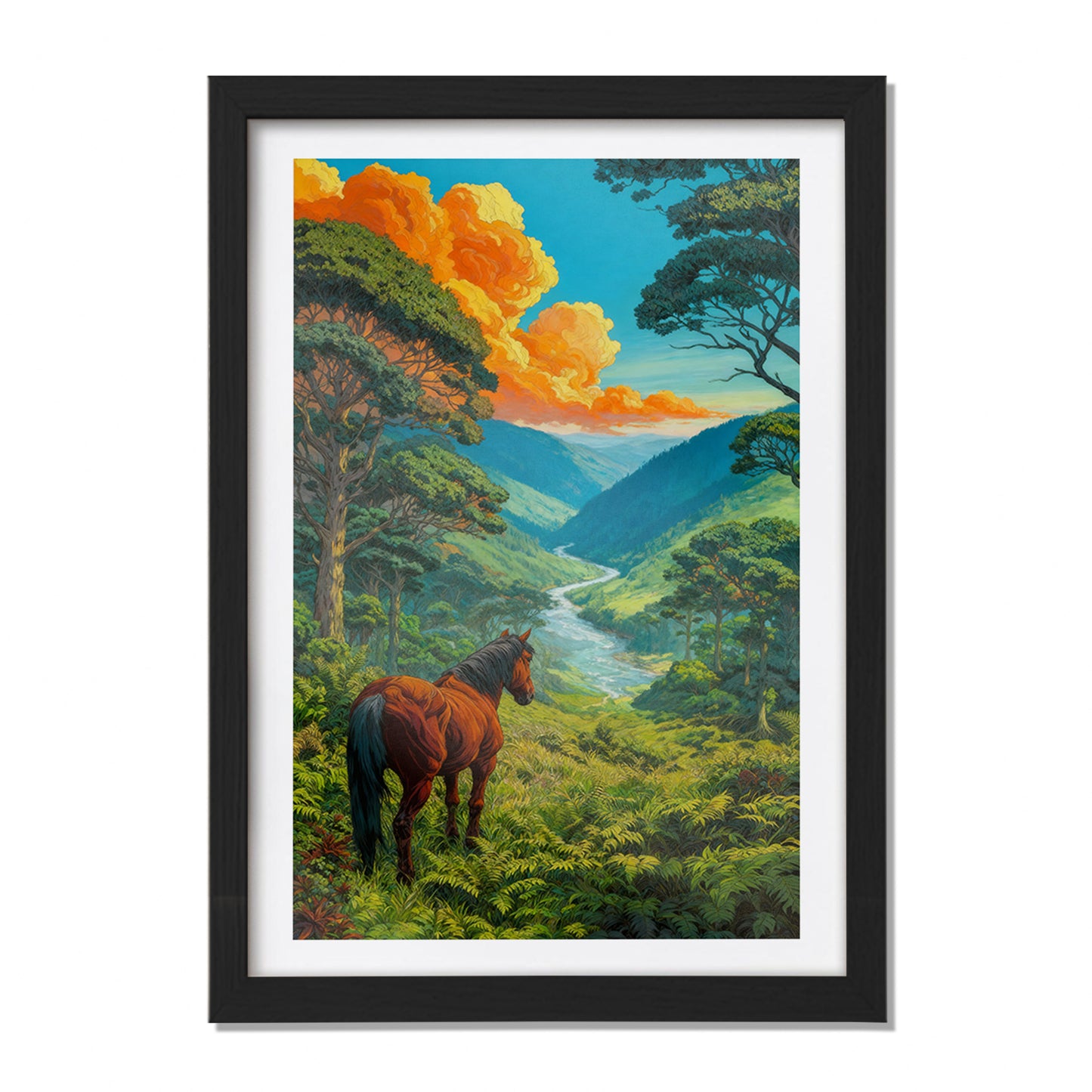 Valley Wanderer Horse Wall Frame
