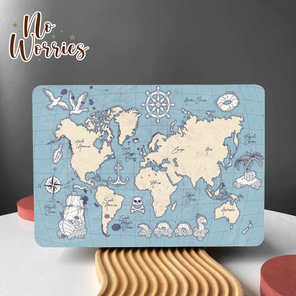 World Map Laptop Sticker
