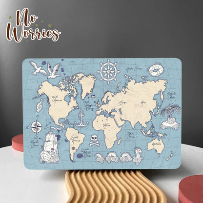 World Map Laptop Sticker