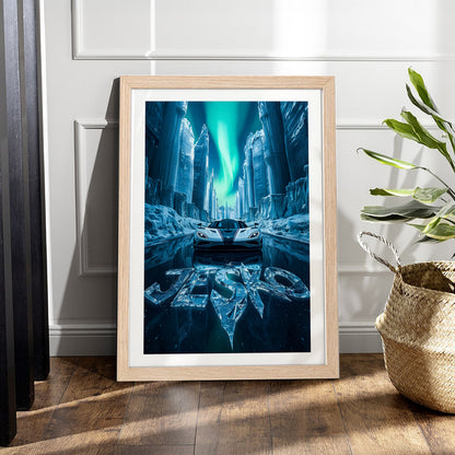 Jesko Arctic Hypercar Wall Frame
