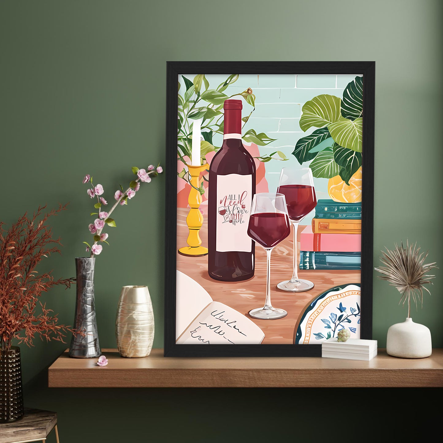 Wine & Dining Wall Art Frame Set of 1