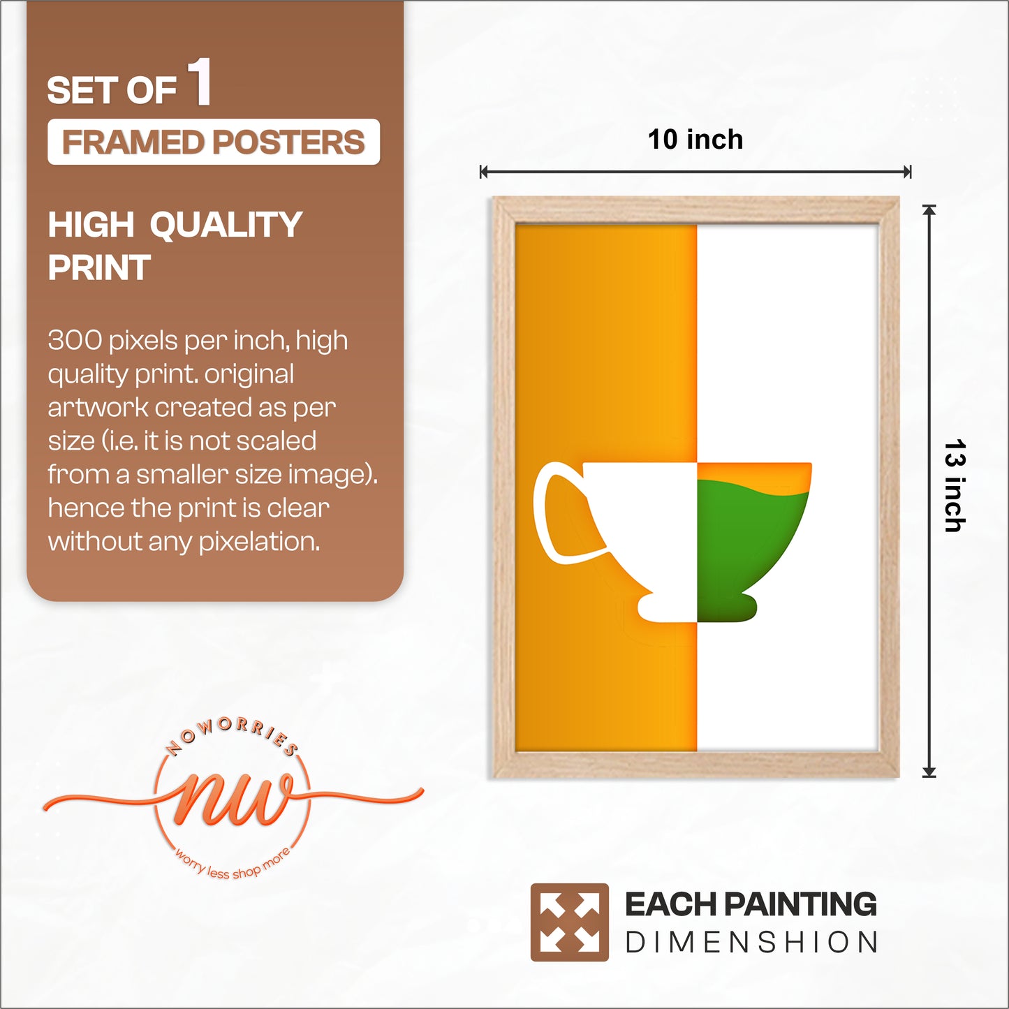 Tricolor Cup Wall Frame