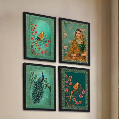 Royal Peacock Harmony Set Wall Frames