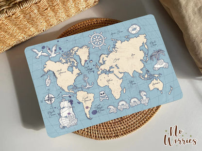 World Map Laptop Sticker