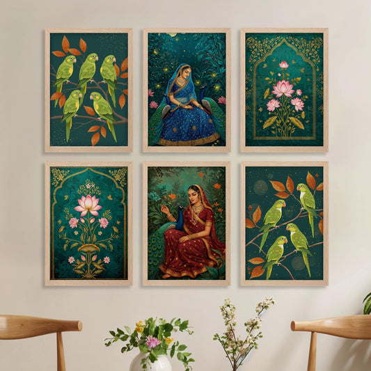 Royal Lotus Muse Set Wall Frames