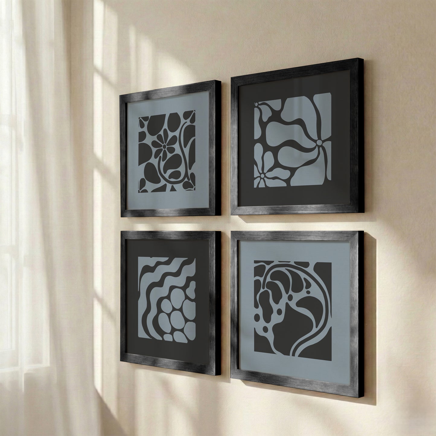 Modern Minimal Frame Set of 4