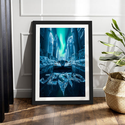 Jesko Arctic Hypercar Wall Frame