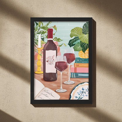 Wine & Dining Wall Art Frame Set of 1