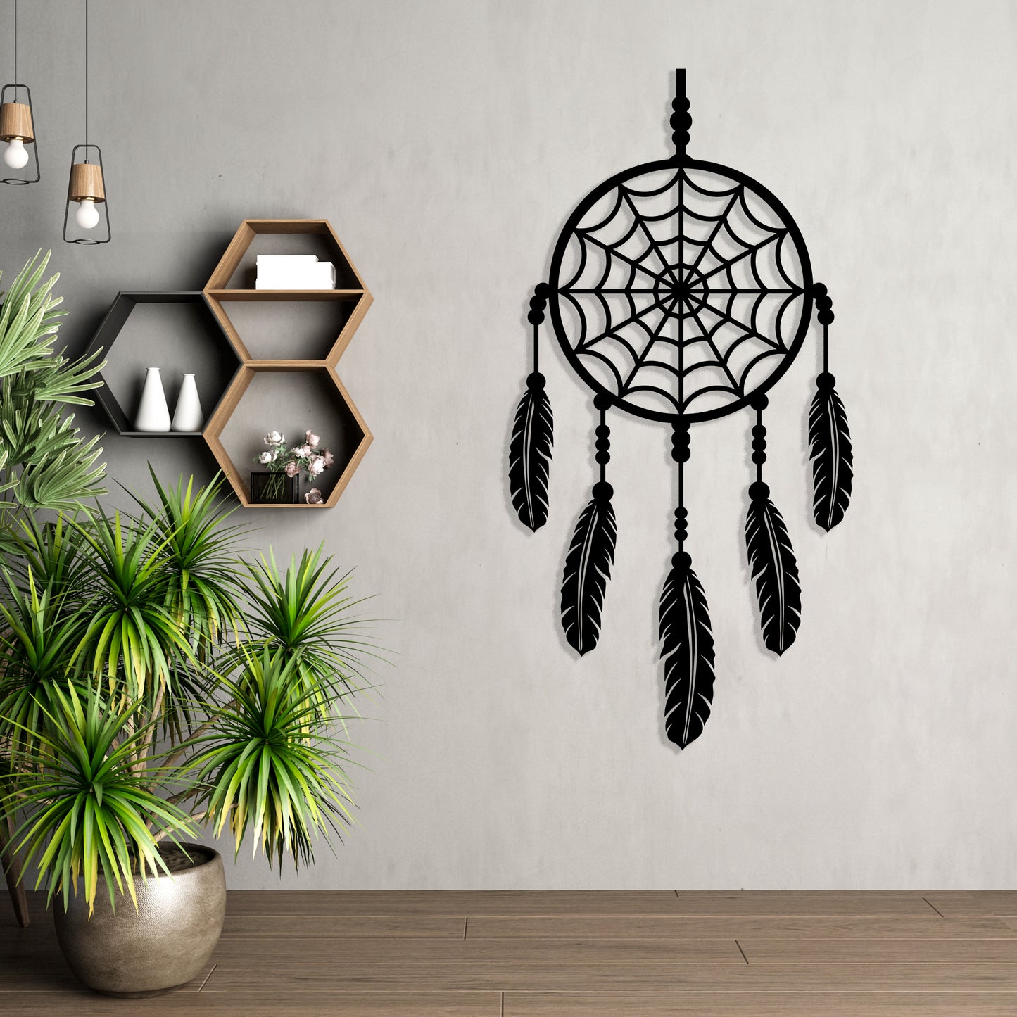 Dreamcatcher Pinewood Wall Art