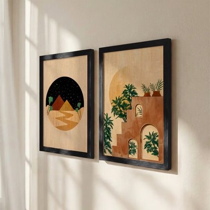 Boho Desert Oasis Wall Frame Set of 2