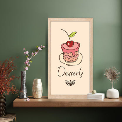 Dessert Illustration Wall Frame Set of 1