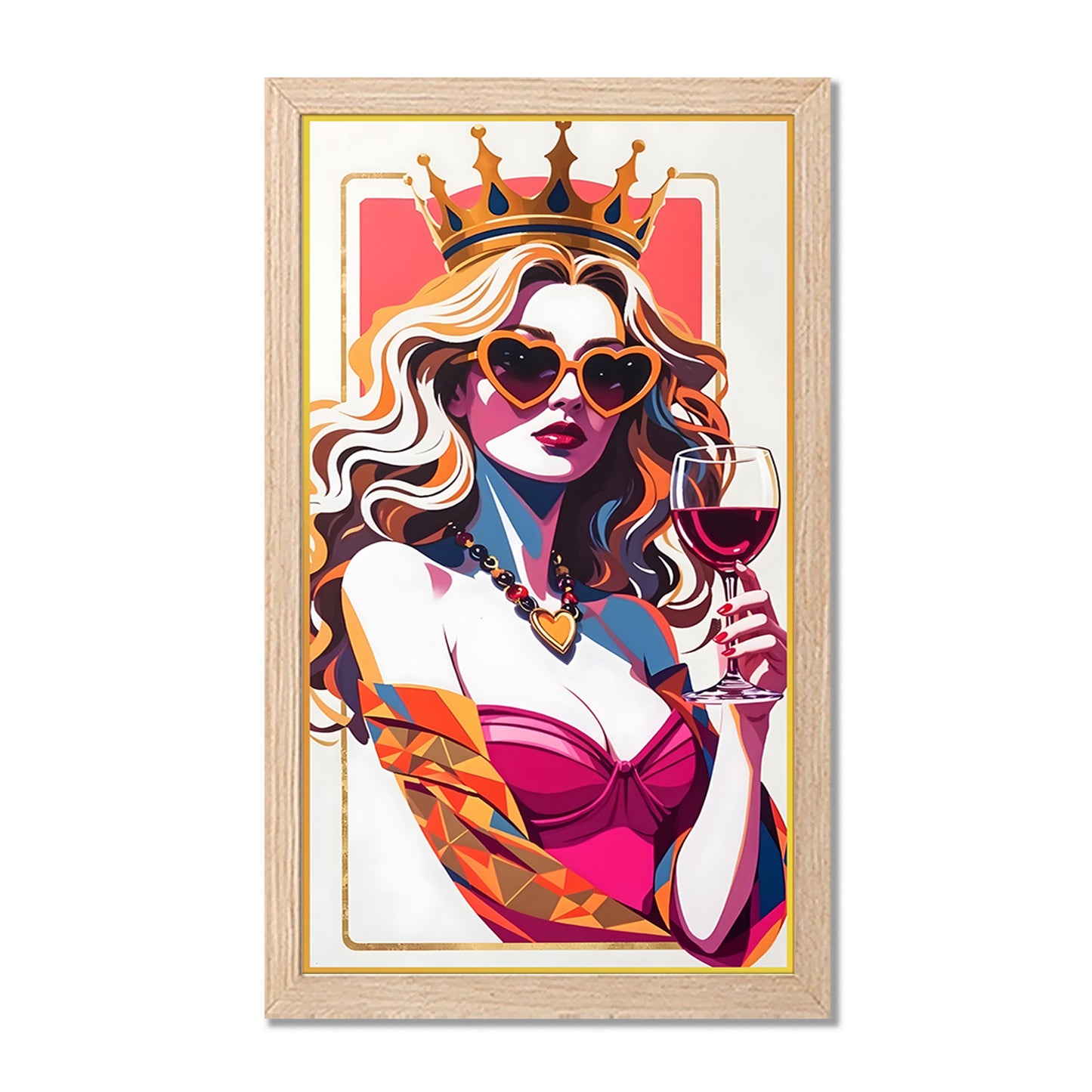 Queen Style Pop Art Wall Frame Set of 1