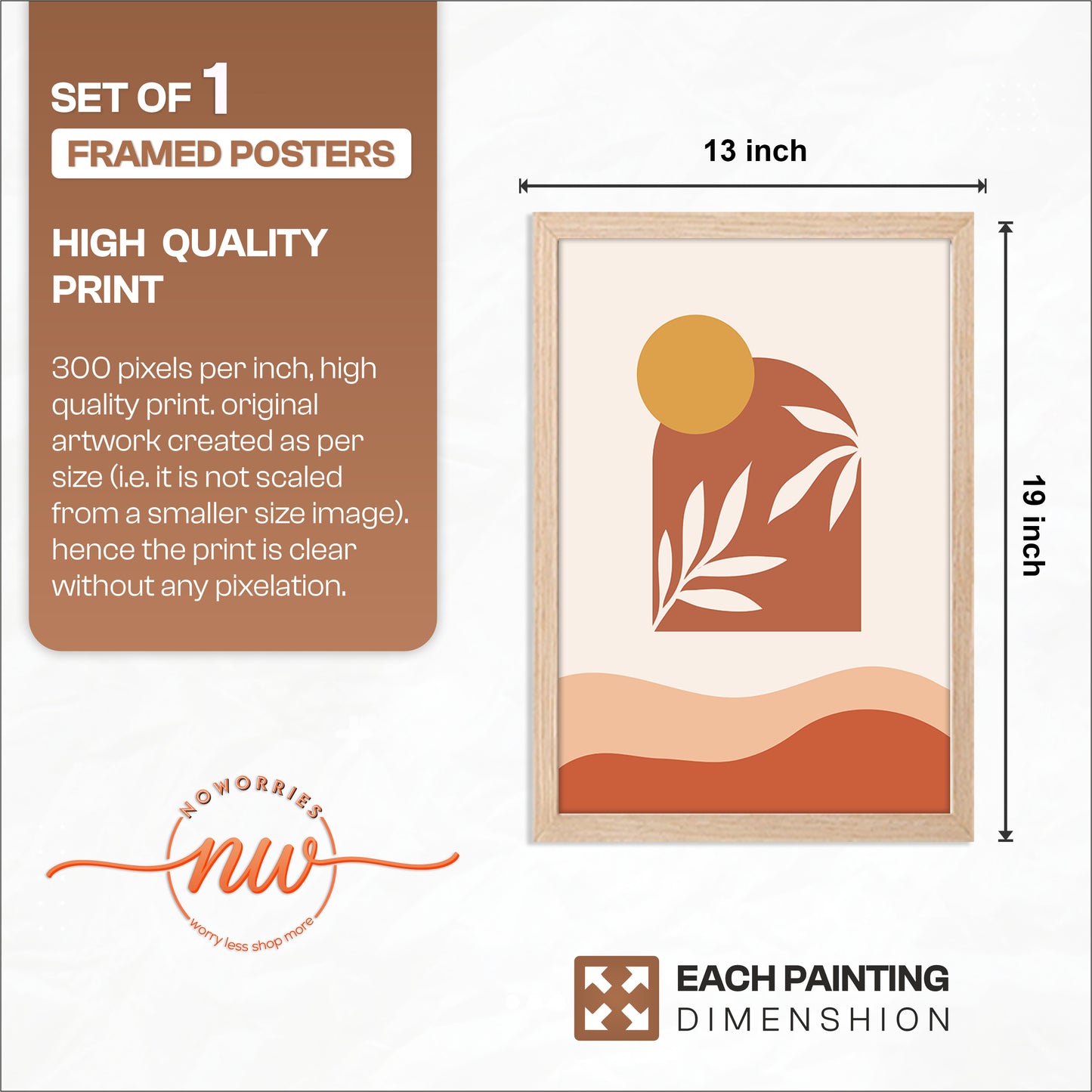 Abstract Floral Vase Wall Frame