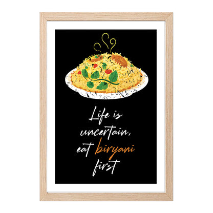 Eat Biryani First Wall Frame Set of 1