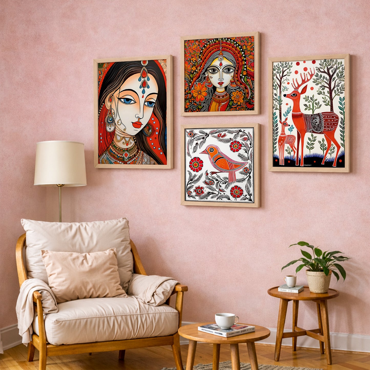 Madhubani Heritage Collection Set of 4