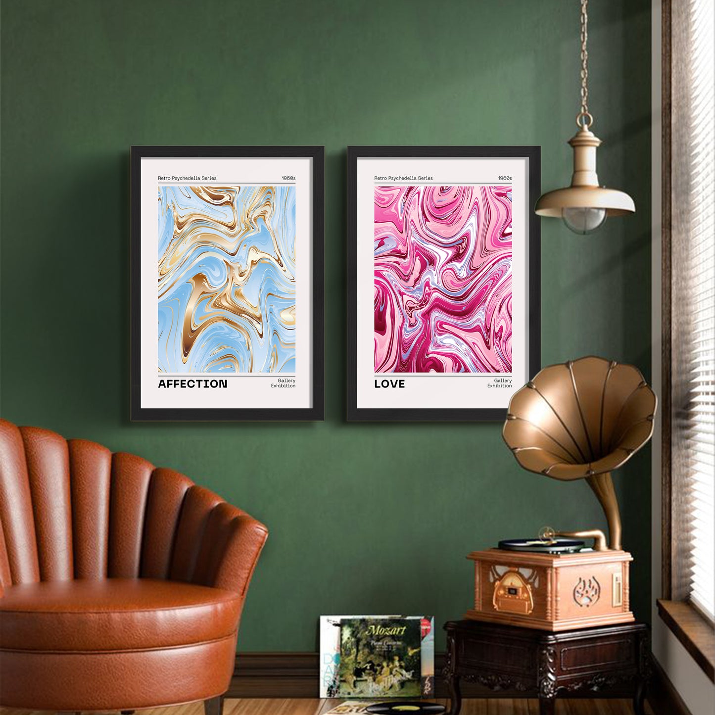 Affection & Love Marble Poster Set of 2