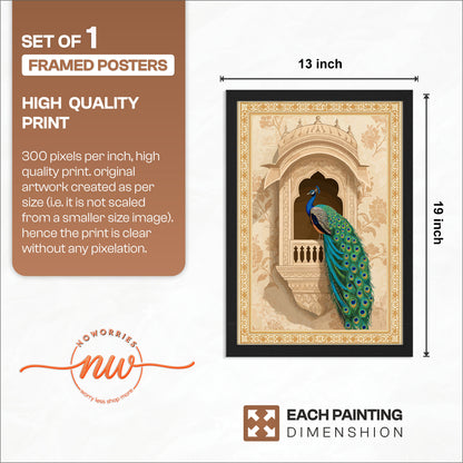 Peacock Majesty Traditional Wall Art