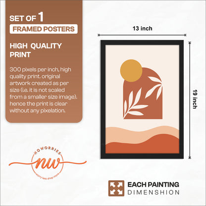 Abstract Floral Vase Wall Frame