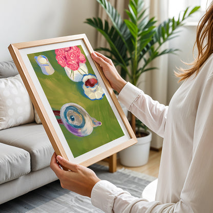 Floral Tea Time Wall Poster