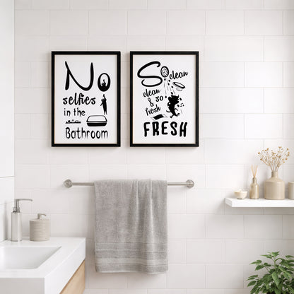 Funny Bathroom Quotes Poster Set of 2