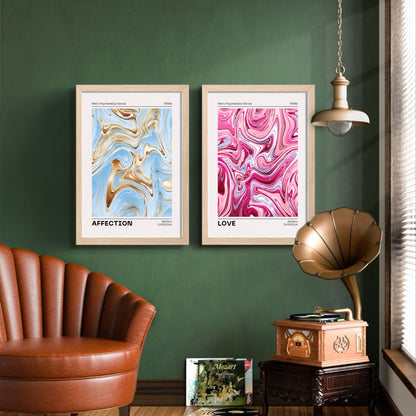 Affection & Love Marble Poster Set of 2