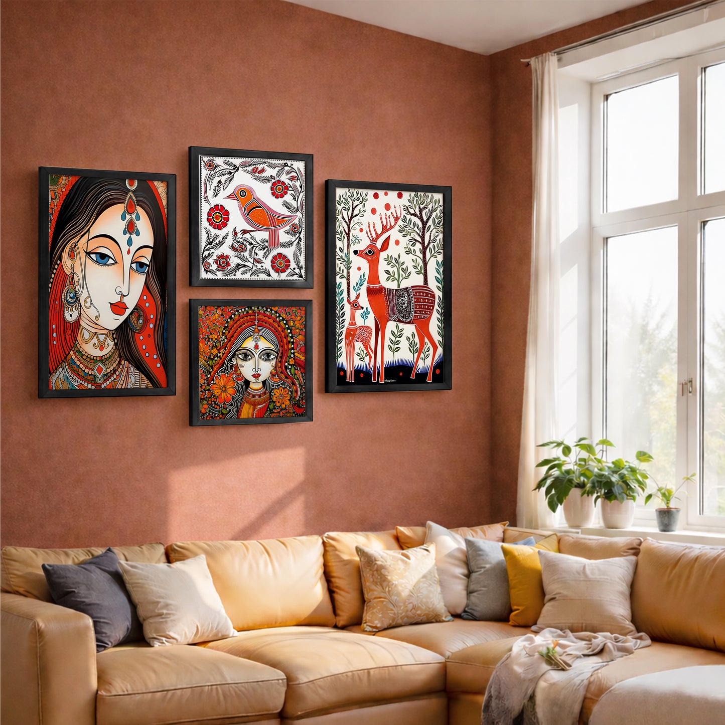 Madhubani Heritage Collection Set of 4