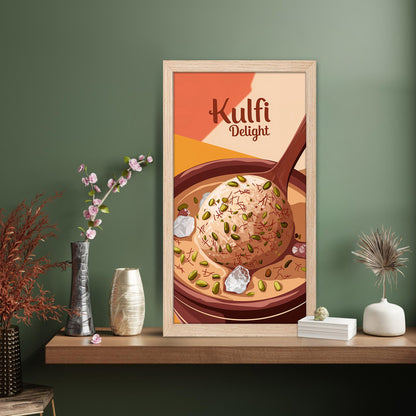 Kulfi Delight Food Art Frame Set of 1
