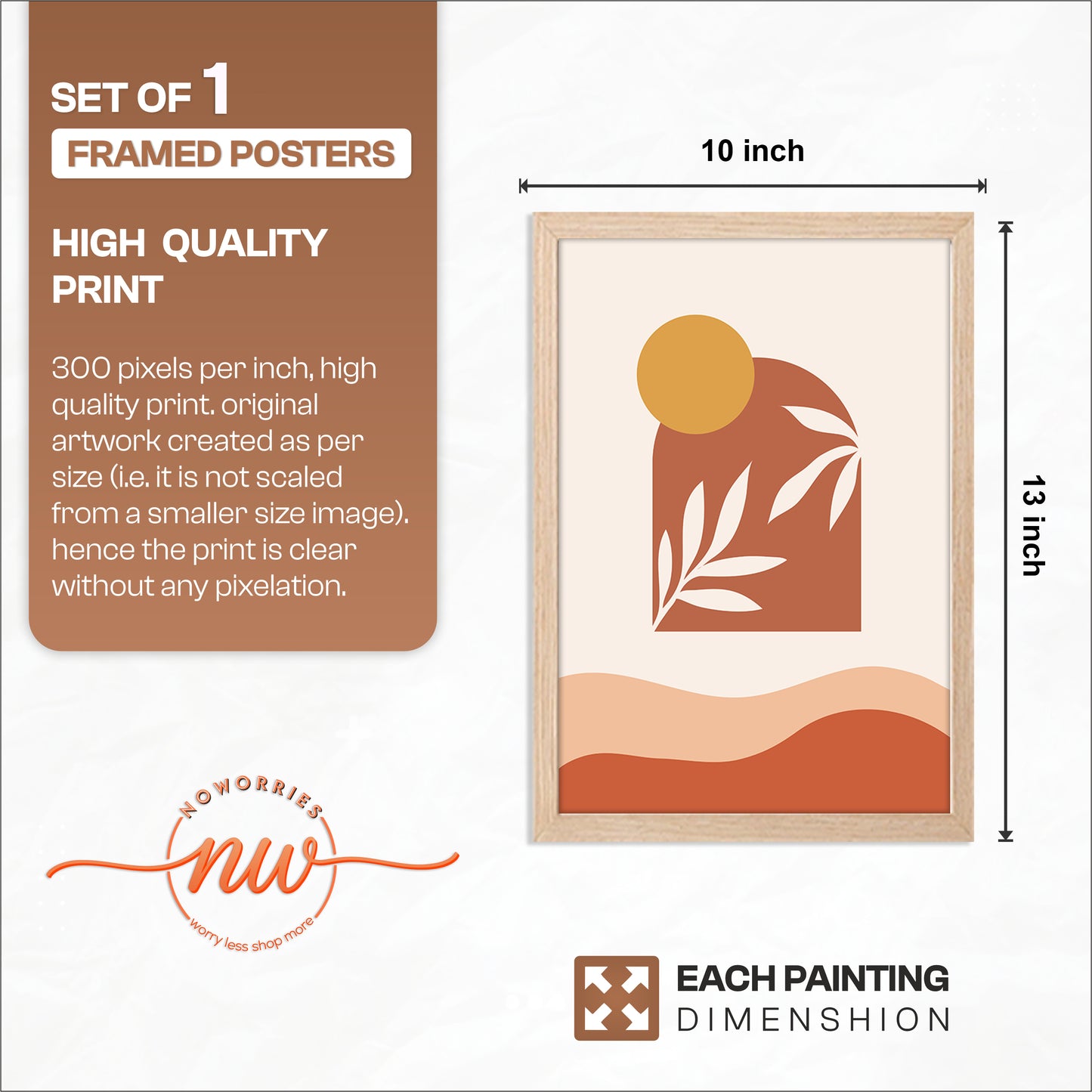 Abstract Floral Vase Wall Frame