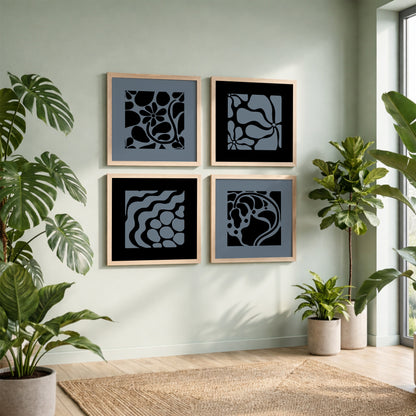 Modern Minimal Frame Set of 4