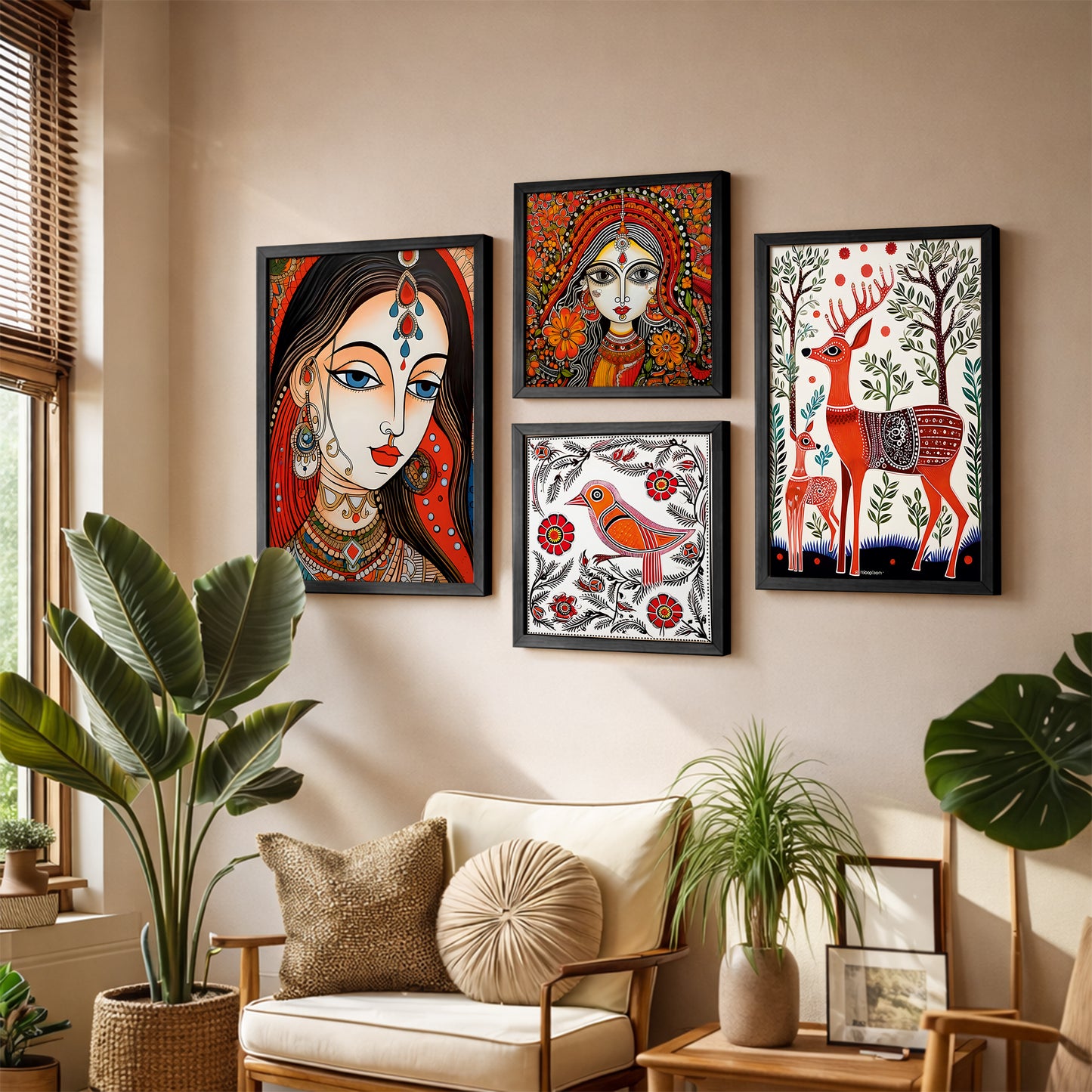 Madhubani Heritage Collection Set of 4
