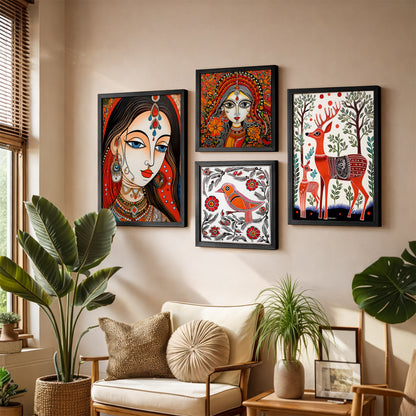 Madhubani Heritage Collection Set of 4