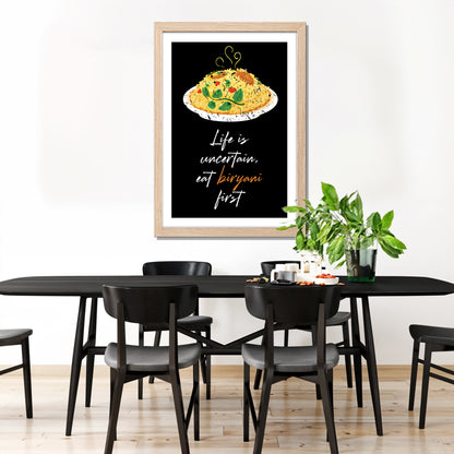 Eat Biryani First Wall Frame Set of 1