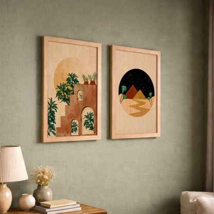 Boho Desert Oasis Wall Frame Set of 2