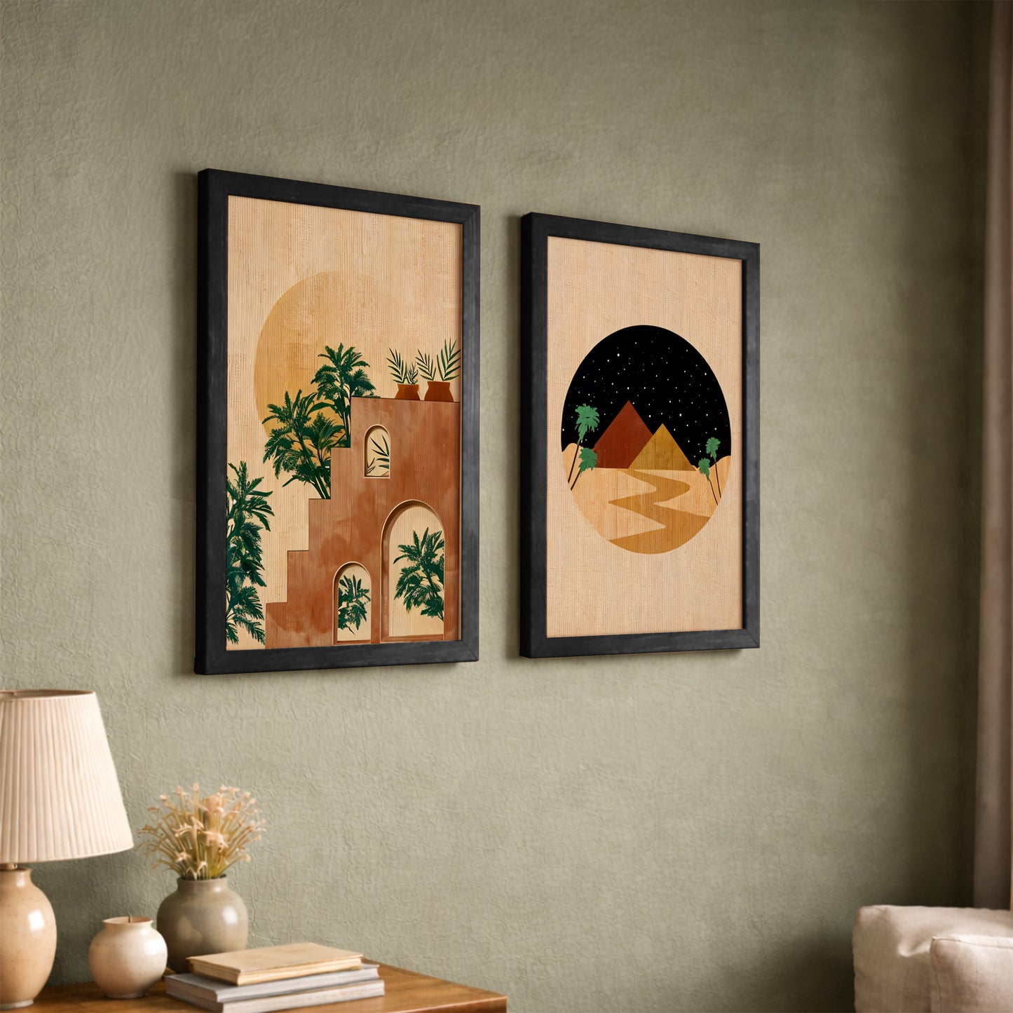Boho Desert Oasis Wall Frame Set of 2