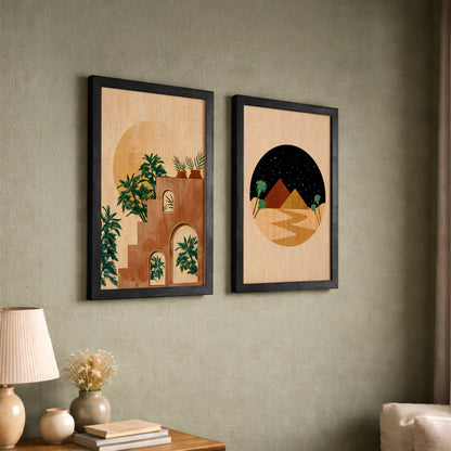 Boho Desert Oasis Wall Frame Set of 2