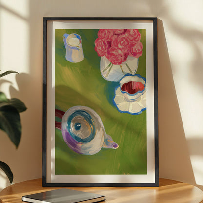 Floral Tea Time Wall Poster