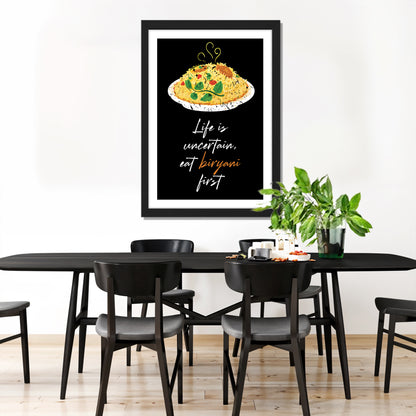 Eat Biryani First Wall Frame Set of 1