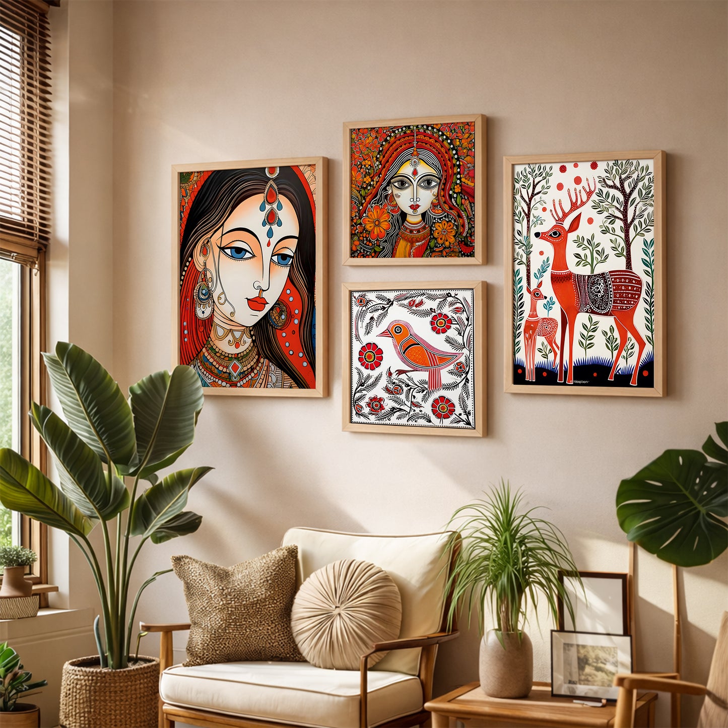 Madhubani Heritage Collection Set of 4