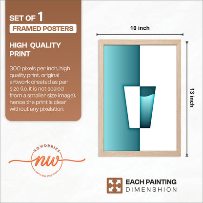 Aqua Glass Wall Frame