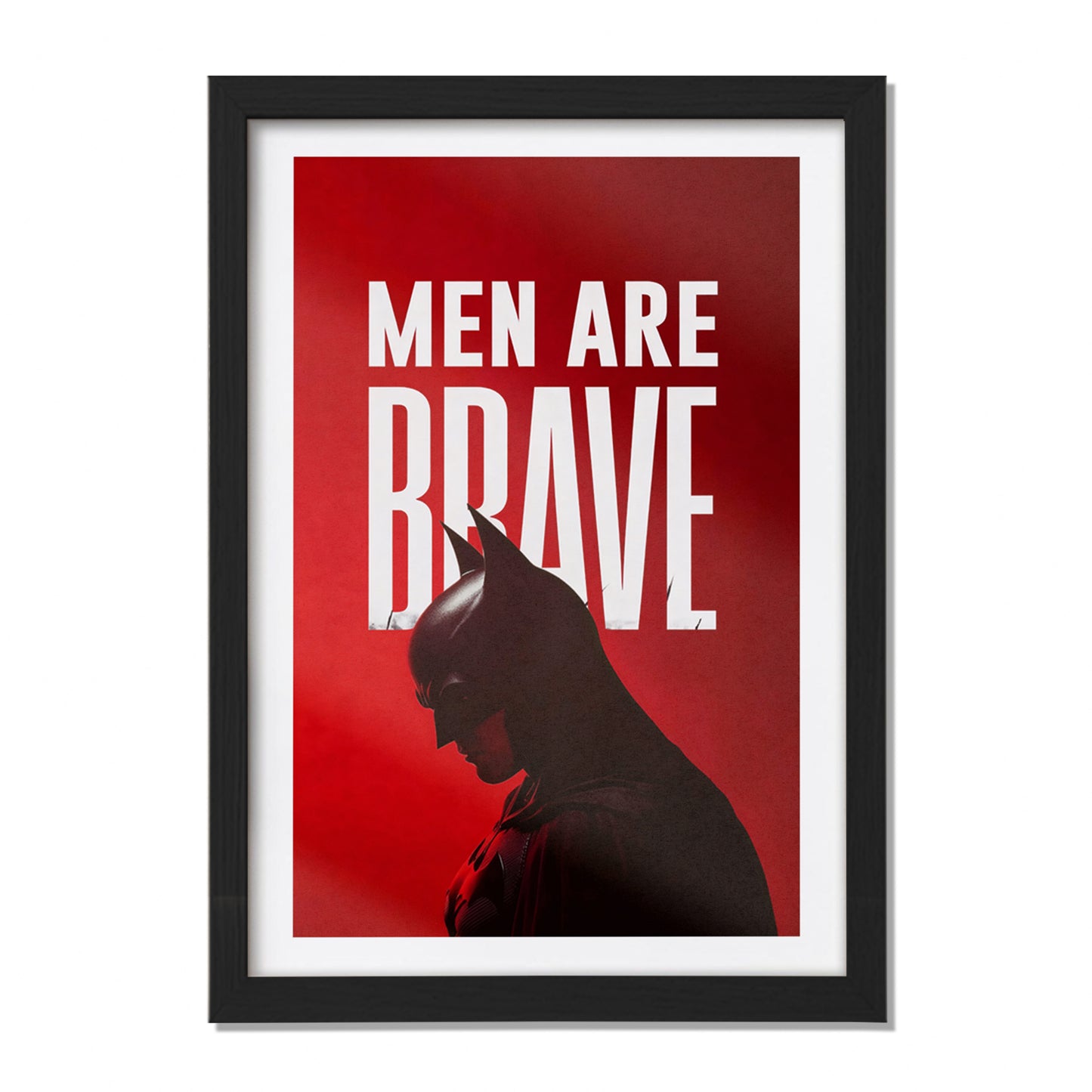 Dark Knight "Men Are Brave" Framed Wall Frame