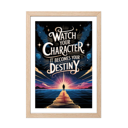 Watch Your Character Motivational Poster