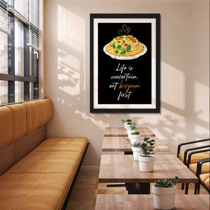 Eat Biryani First Wall Frame Set of 1
