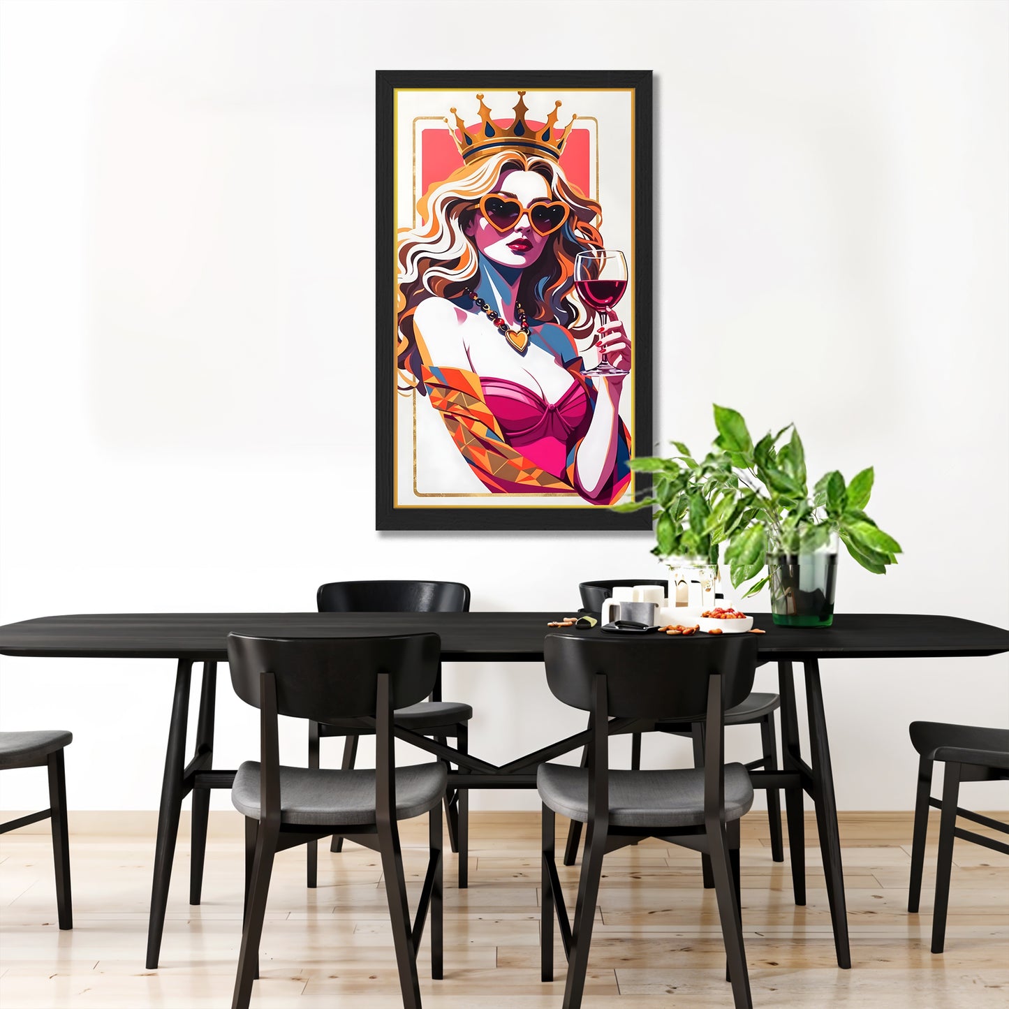 Queen Style Pop Art Wall Frame Set of 1