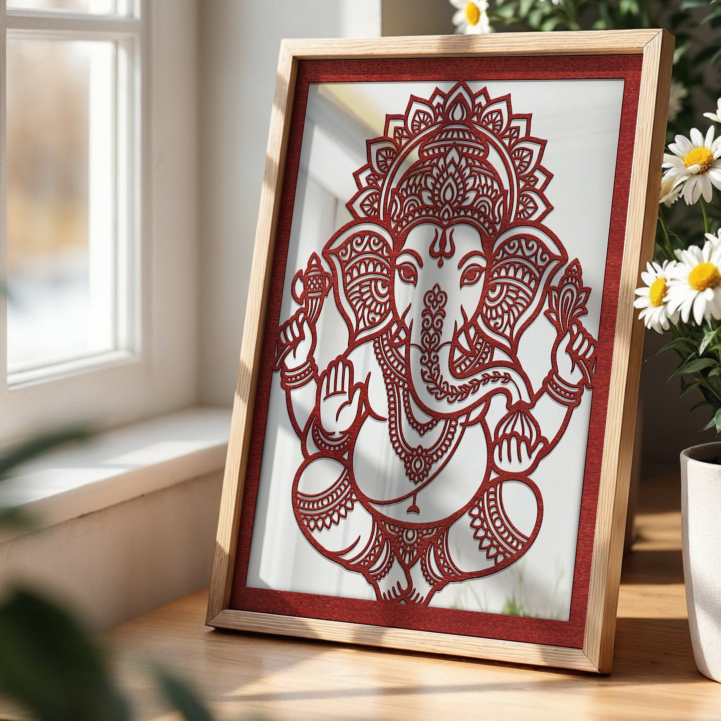 Vighnaharta Ganesha Lasser wall Art