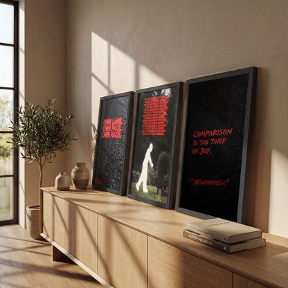 Motivational Quote Wall Art Set of 3