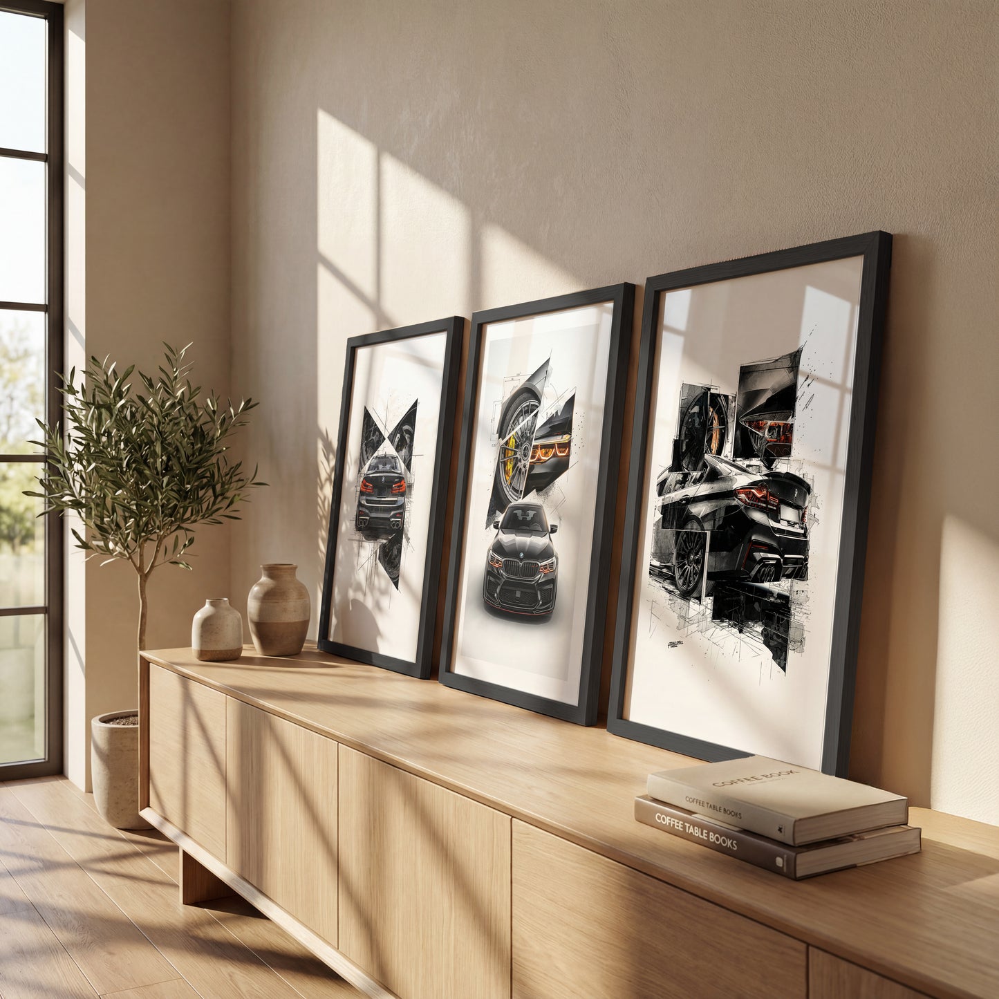 BMW Sketch Wall Frame Set of 3