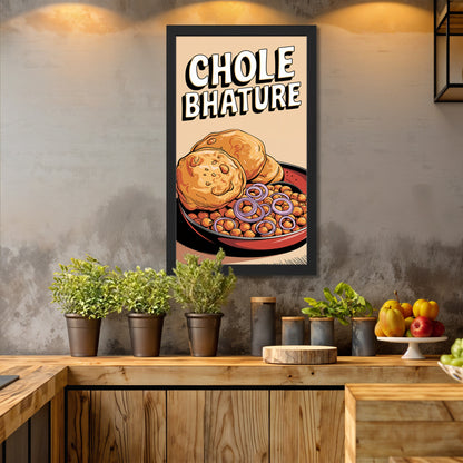 Chole Bhature Food Wall Frame Set of 1