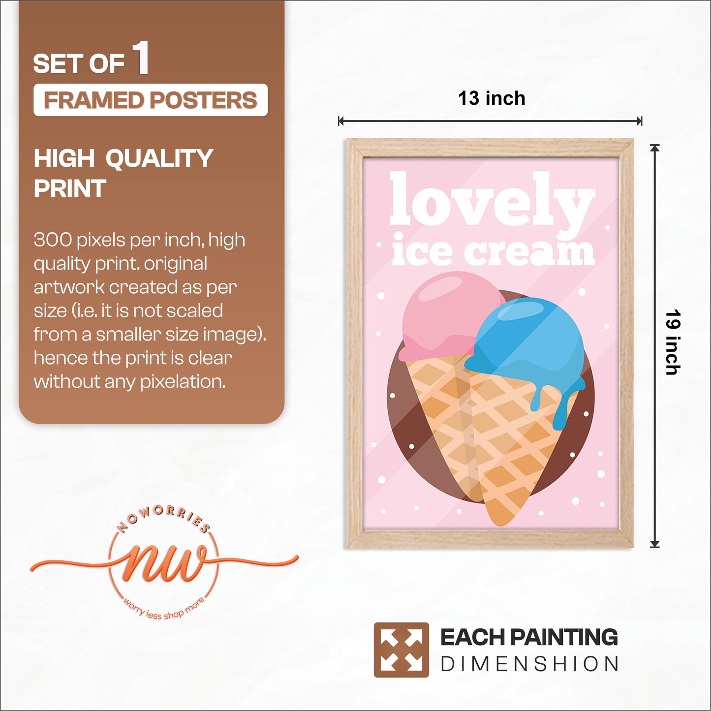 Ice Cream Bliss Wall Frame