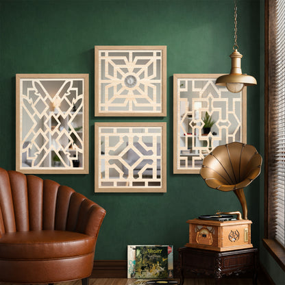 Modern Wall Mirror Set of 4