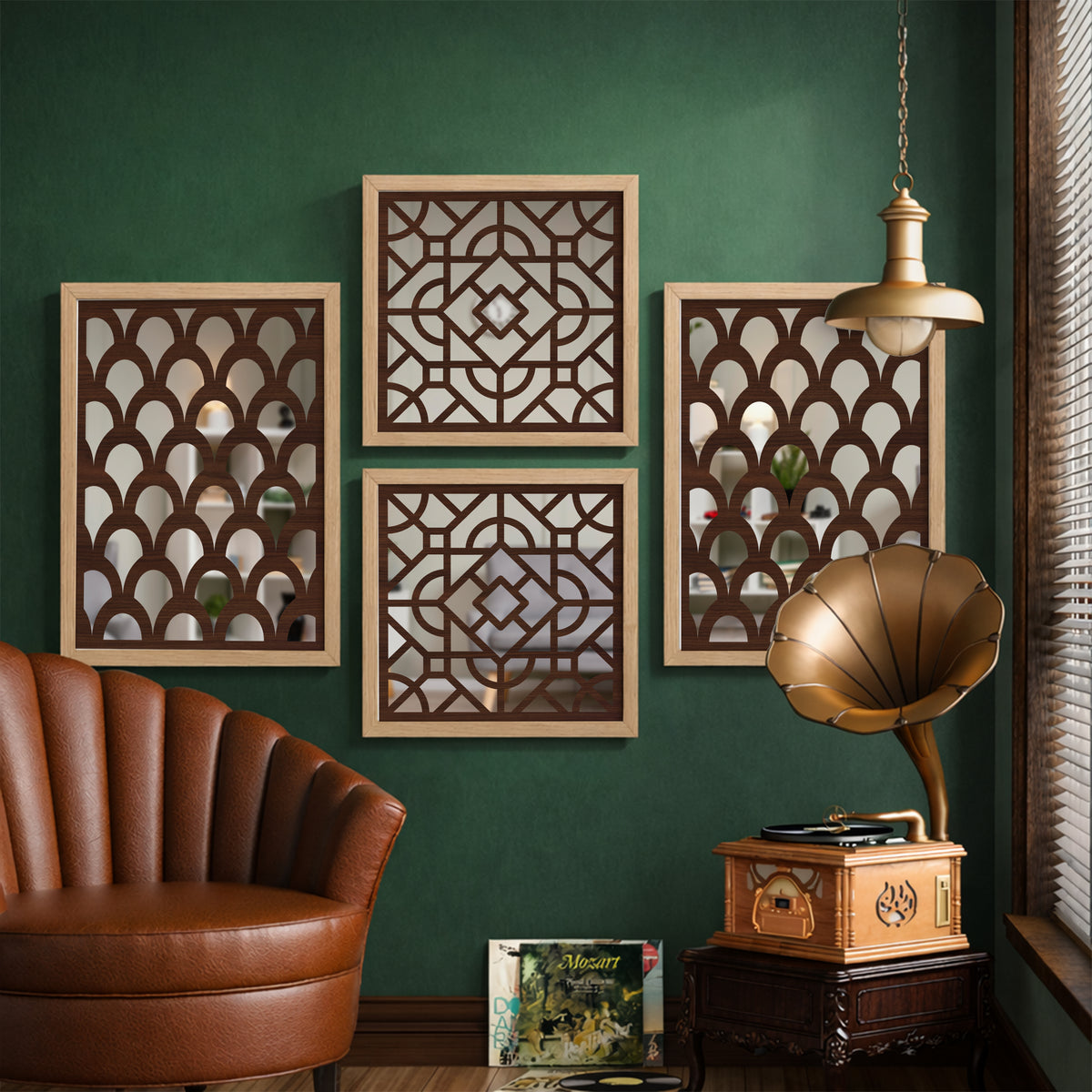 Scallop Arch Mirror Set Set of 4